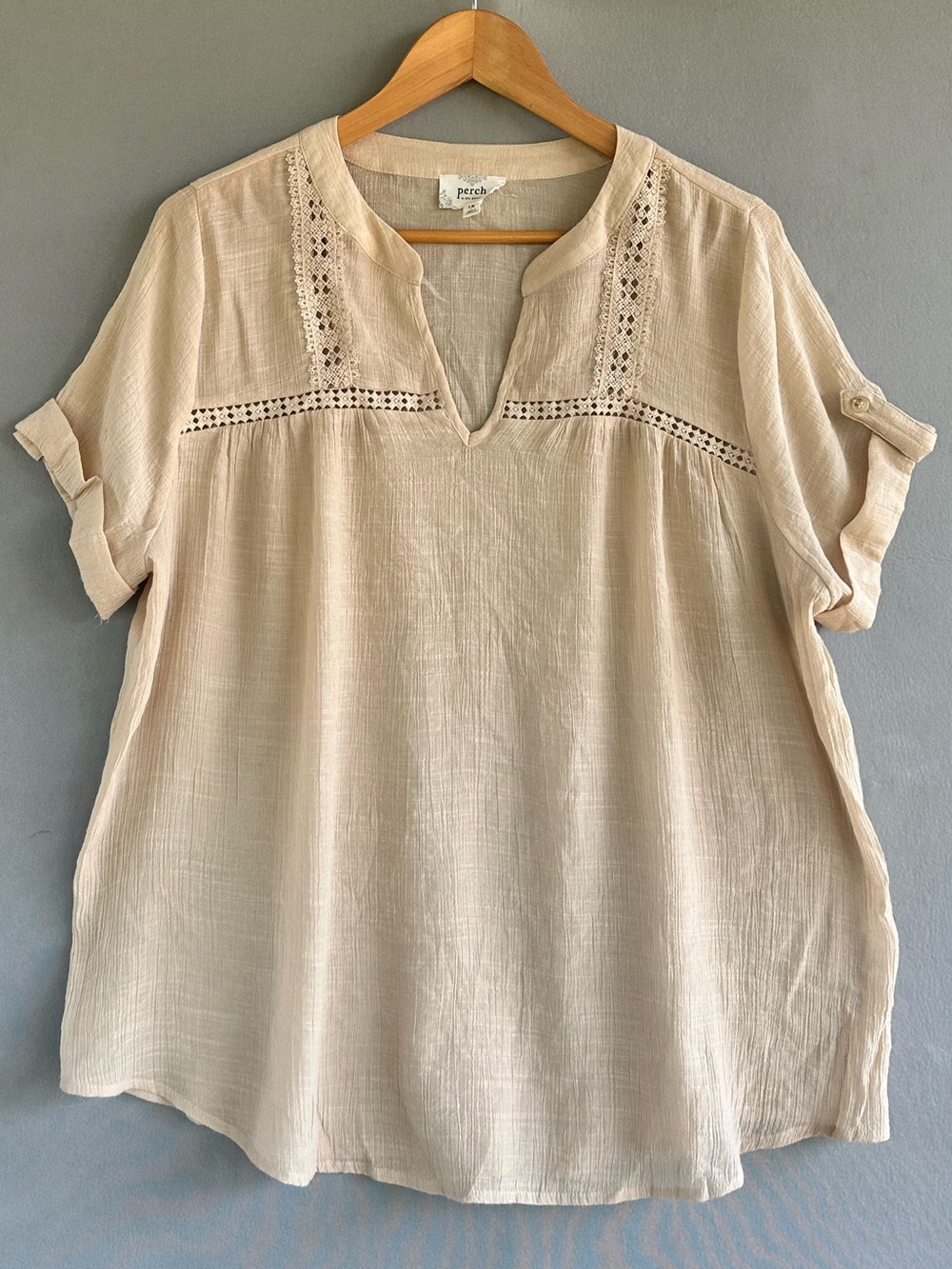 π5 for $45π perch top blouse shirt size 1X - Picture 2 of 8